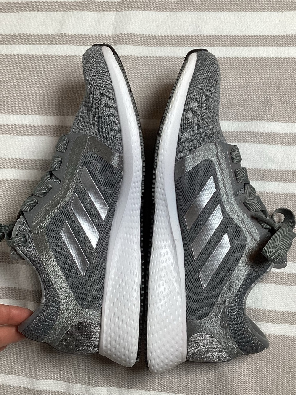 adidas Women’s Edge Lux 4 Running Shoe Grey Silver Metallic